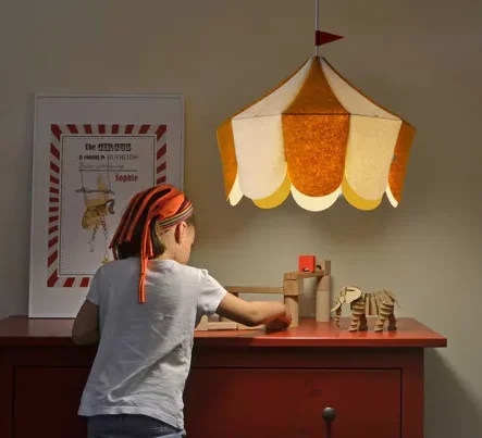 lamp circus geel wit kind