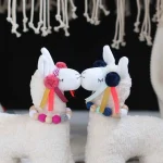 knuffel lama muziek blauw