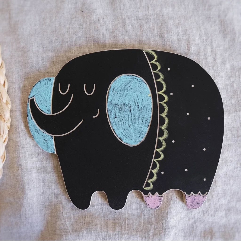 Krijtbord olifant kinderen