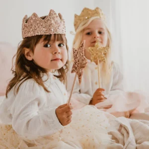 toverstokje kroon roos goud prinsesje