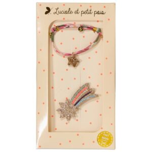 cadeauset ster armband en haarspeld. kind.