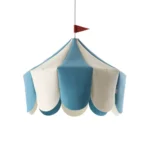 blauw wit lamp circus