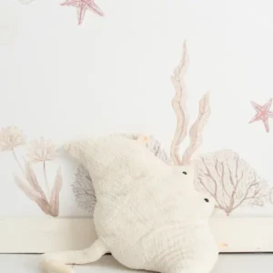 knuffeldeken deken knuffel manta rog wit