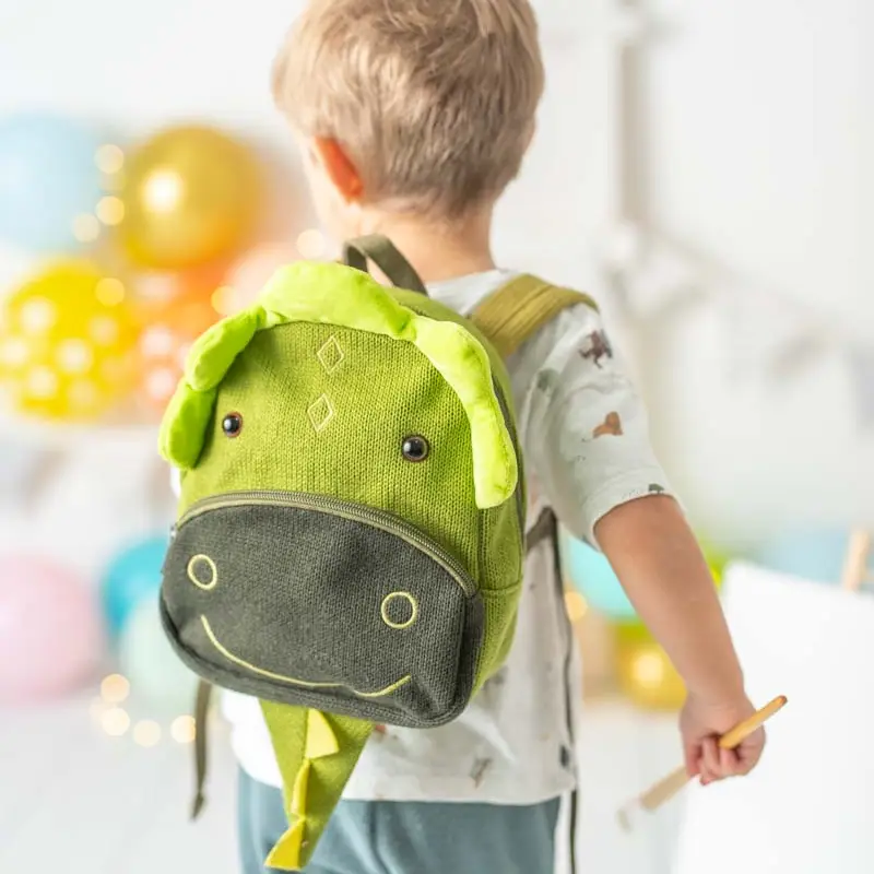 rugzak kinderrugzak kind draak groen