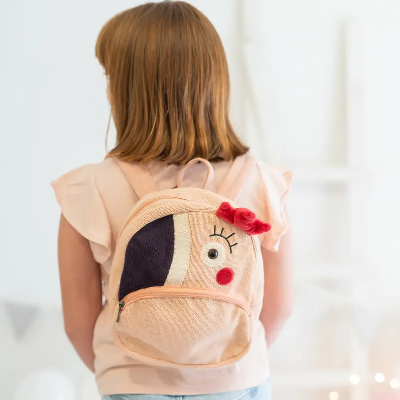 rugzak kinderrugzak kindertas boekentas kind roos kip